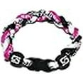 thumbnail image 3 of Sport Ropes Triple Titanium Bracelet (Pink/Black/White, 8"), 3 of 4