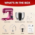 thumbnail image 6 of CEBORY 4 QT 3-in-1 Stand Mixer, 10-Speed Tilt-Head Electric Kitchen Mixer with Dough Hook, Beater, Whisk, and Stainless Steel Bowl for Home Baking, 6 of 7