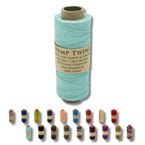 Hemptopia Hemp Twine Spool - 225 Feet of 1mm 100% Hemp Twine Natural Bead Cord Color (Bermuda Bay) - 20lb Test Strength - Perfect for Jewelry Making and Arts and Crafts