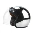 thumbnail image 1 of Casco de coche eléctrico con batería retro para hombre y mujer de Four Seasons, con revestimiento reflectante de espejo plateado, medio casco, gorro de motocicleta genial, 1 of 6