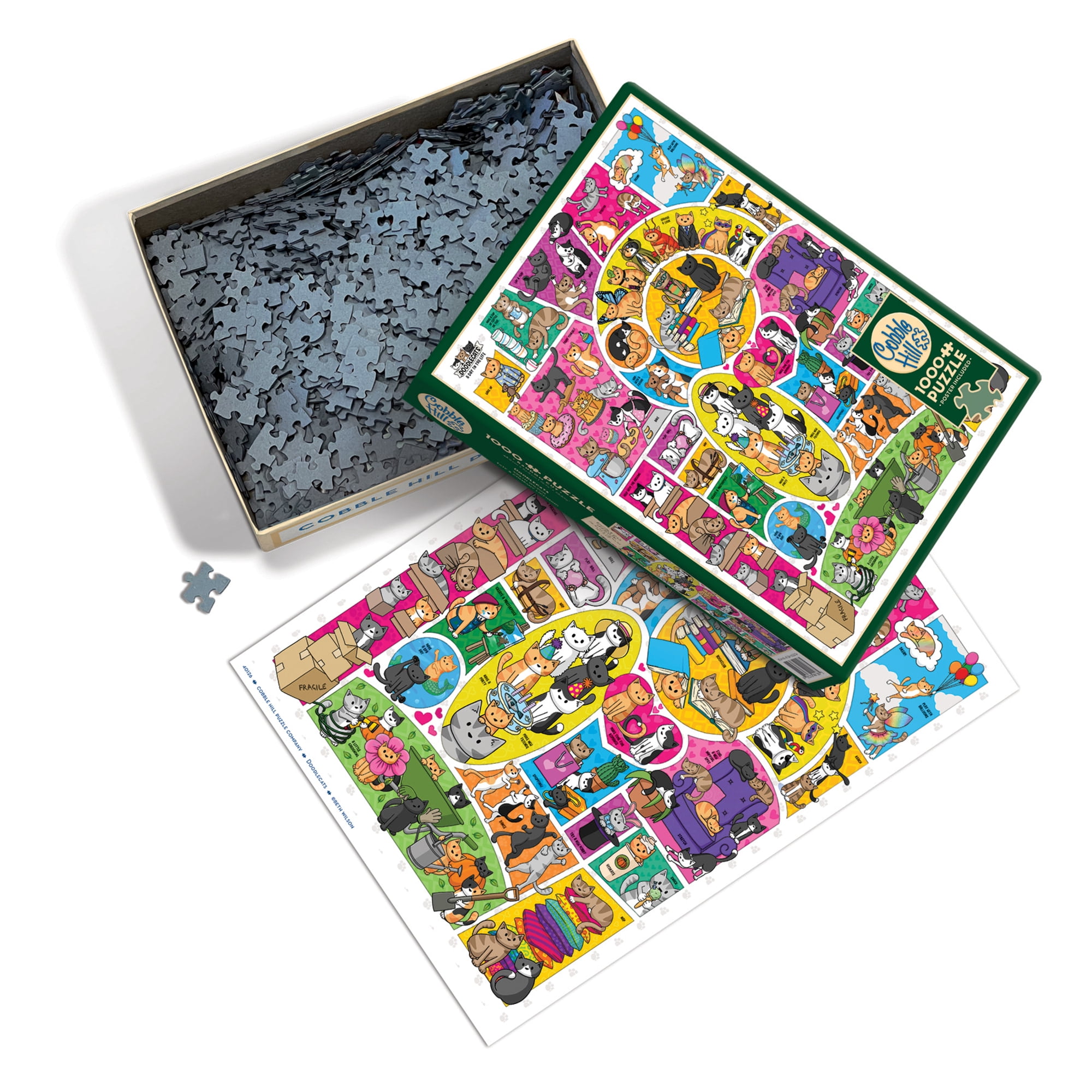 Cobble Hill Puzzle 1000 Teile – 'Surf Shack' – Mit Poster – Random Cut, Umweltfreundlich – Made In USA