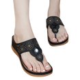 thumbnail image 3 of 2022 Summer New Women‘s Feature Pattern Wedge Flip-Flops  Wedge Sandals For Women  Wedge Flip Flops For Women  Arch Support Sandals, 3 of 9