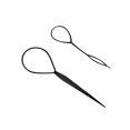 thumbnail image 2 of Piezas (grandes + pequeñas) Trenzas de plástico negro Horquillas para cola de caballo Horquillas para el cabello Accesorios de peinado Horquillas para el cabello para mujeres y niñas. Afortunado Sencillez, 2 of 5