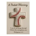 thumbnail image 4 of Virelaxpo Baseball Themed Pocket Blessing Card with Cross Design for Inspirational Gift, Sports Enthusiast Present, and Daily Encouragement Reminder, 4 of 5