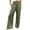 Army Green, variant on Wide Leg Casual Pants Women Fashion Elastic Waist Pant with Pocket Loose Harem Pants Printed Crop Pants for Casual Style Womens Pants White XXL