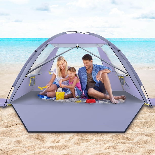 Carpa de Playa Happy Travel con Protección UV UPF 50+ para 3-8 Personas