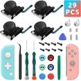 thumbnail image 1 of Joycon Joysticks - Kit de herramientas de reparación para Switch Joycon, joystick de repuesto para Nintendo Switch Joycon y Switch Lite (4 piezas, negro), 1 of 5