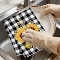 thumbnail image 3 of Sunflower Pattern Kitchen Dish Towel, Absorbent Cotton Hand Towel for Cooking, Baking, Dish Washing and Counter Cleaning, Decorative Floral Tea Towel for Home Kitchen and Dining Room, 24*16in, B, 3 of 7