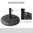 thumbnail image 3 of Outsunny 18" Round Decorative Resin Rose Umbrella Pole Holder w/ Bronze Finish, 3 of 9