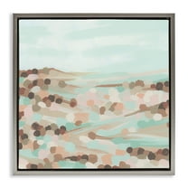 Stupell Industries Impressionist Rural Landscape Landscape Painting Gray Floater Framed Canvas Art Print Wall Art, 25 x 25