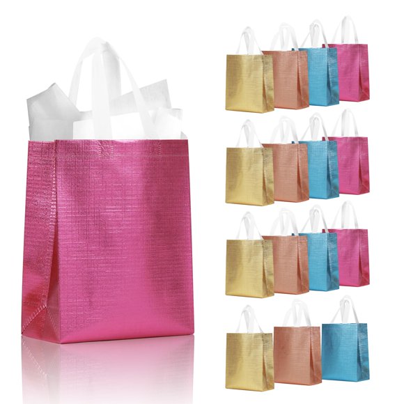 Juego de 16 bolsas de regalo pequeñas reutilizables cabzymx, 26 x 10 x 21 cm