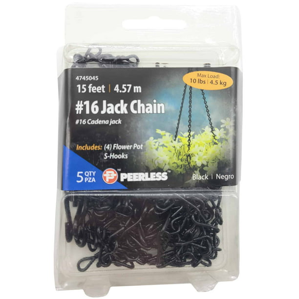Rless Chain 16 Black Jack Kit, Spray Painting Chandelier Chain With S Hooks