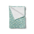 thumbnail image 2 of Bird Soft Flannel Fleece Throw Blanket, Doodle Style Nordic Flying Animals and Cages, Cozy Plush for Indoor and Outdoor Use, 50" x 60", Seafoam Ivory Marigold, by Ambesonne, 2 of 6