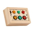 thumbnail image 3 of Tablero LED ocupado, tablero sensorial de actividad, accesorios de enseñanza educativa temprana, juguetes Montessori, Panel de Control de madera para perfke tablero ocupado, 3 of 9