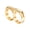 Gold, variant on Two Finger Ring Geometric Alloy Handmade for Men in Black Steel Gold Size 7 8 9 10 11 12 13 Daily Wear Designs