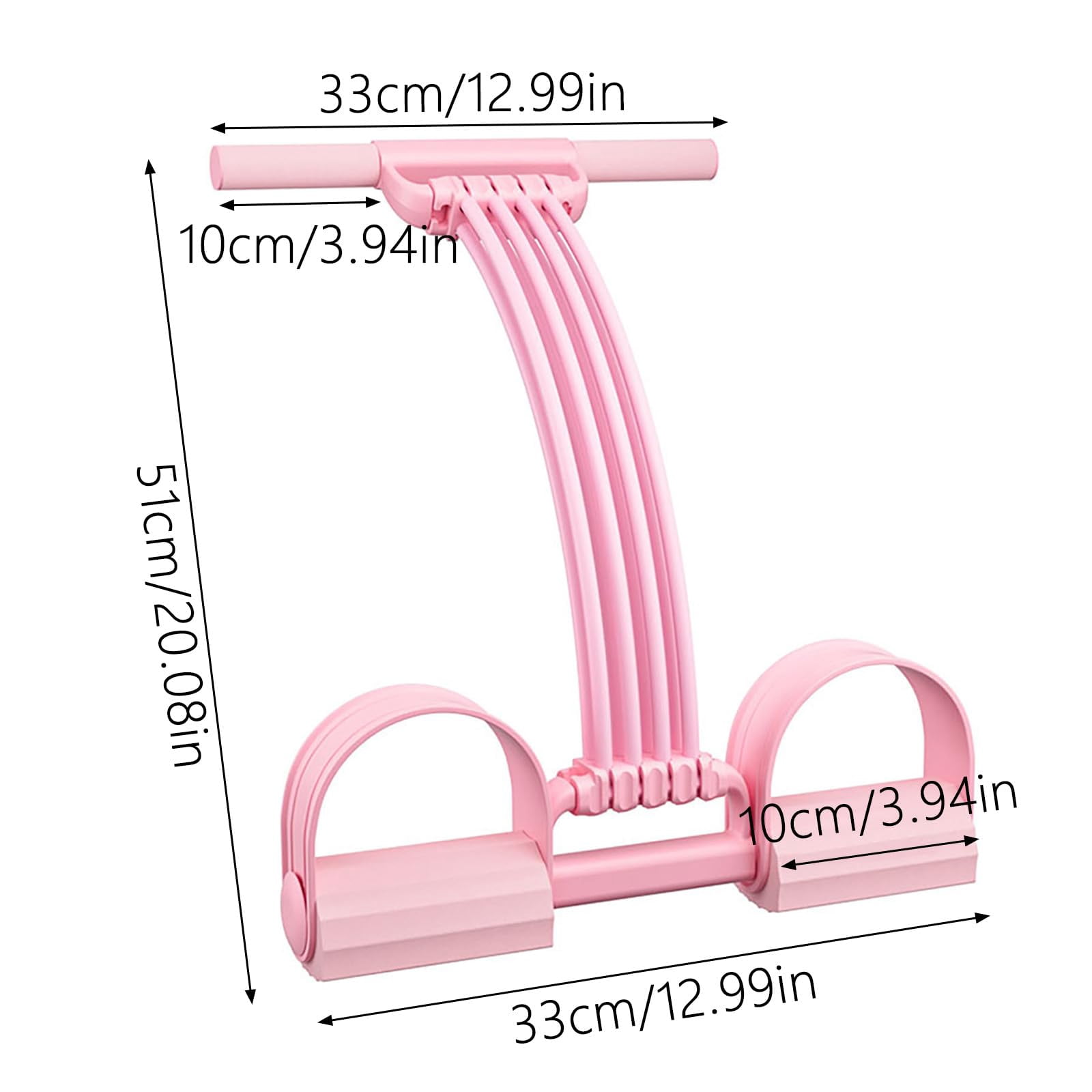 Pedal Resistance Bands with Handles, Multifunction Elastic Tension Rope Exercise Equipment for Yoga, Stretching and Full Body Workout