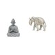 thumbnail image 1 of Estatua de mono, figura de , escultura de Buda meditando en miniatura, arenisca tallada a mano, madera, adecuada para sala de estar, oficina,, 1 of 8