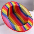 thumbnail image 6 of Hsqqdc Rainbow Magician Tall Top Hat, Colorful Fedora Performance Hat for Carnival Party Events, 6 of 7