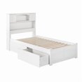 thumbnail image 2 of AFI Newport Lit Jumeau en Bois Massif avec 2 Tiroirs de Rangement et Chargeur USB en Blanc, 2 of 9