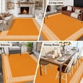 thumbnail image 6 of Orange Greek Key Large Area Rugs for Bedroom Living Room, Soft Non Slip Carpet Bedside Rug, White Greece Ancient Farmhouse Geo Rectangular Floor Cover Kitchen Accent Rug 8'x10' for Dining Room/Office, 6 of 9