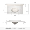 thumbnail image 2 of Pemberly Row Cultured Marble White on White Vanity Top (37" x 22"), 2 of 8