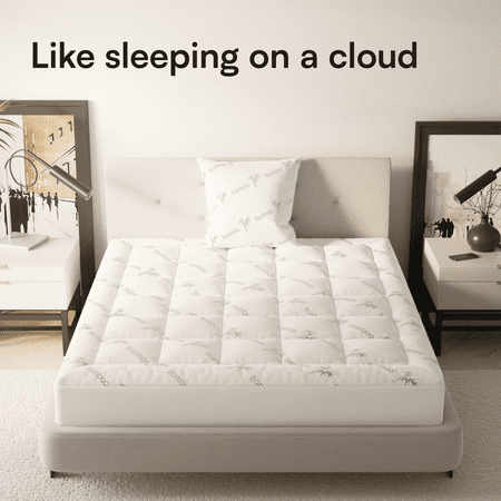 Niagara Sleep Solution Bamboo King Size Mattress Topper, Mattress Pad, Mattress Cover 78x80 inches
