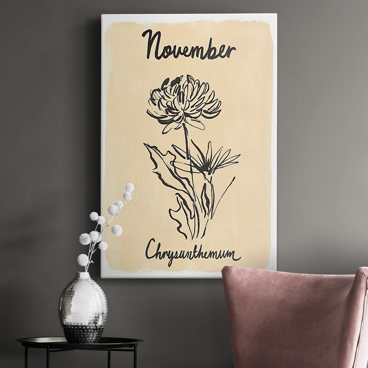 Birth Month XI Premium Gallery Wrapped Canvas - Ready to Hang