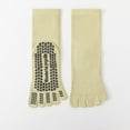thumbnail image 2 of Women’s Five-Toe Crew Socks Grippy Design Yoga Socks For Dance Indoor Fitness Floor Workout Session Socks,Size:One Size, 2 of 3