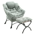 thumbnail image 5 of Llinc Store Lazy Chair with Ottoman, Metal Lounge Accent Chair with Armrests and a Side Pocket, Leisure Upholstered Sofa Chair Reading Chair with Footrest, 5 of 10