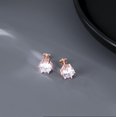 thumbnail image 4 of Solid 925 Sterling Silver Sparkling Cubic Zirconia Stud Earrings for Women Teens Round CZ Stud Earrings 5MM/6MM/7MM Simulated Diamond Studs, 4 of 11