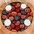 thumbnail image 2 of Elasticated Halloween Theme Round Tablecloth for 44 Inch Table - Stretch Border Provides Secure Fit for Party Dining, 2 of 6