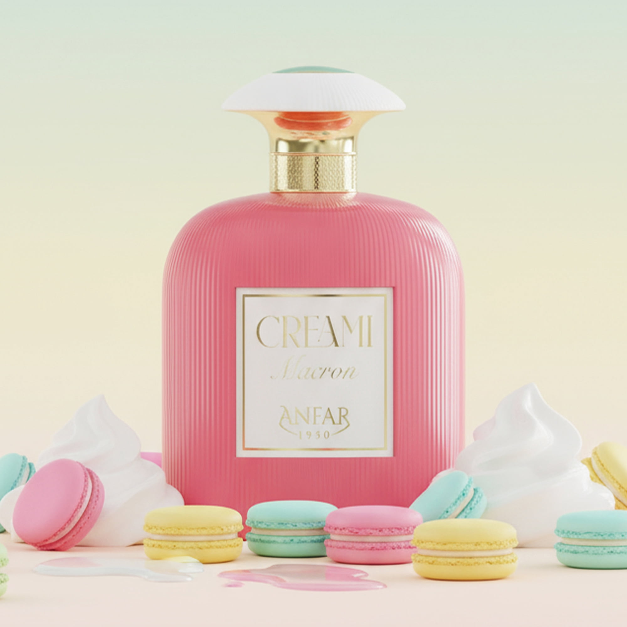Anfar Creami Macron - Perfume for Women - Sweet Gourmand Fragrance - Opens with Espresso, Cappuccino, and Cocoa - Long Lasting Scent - 3.4 oz