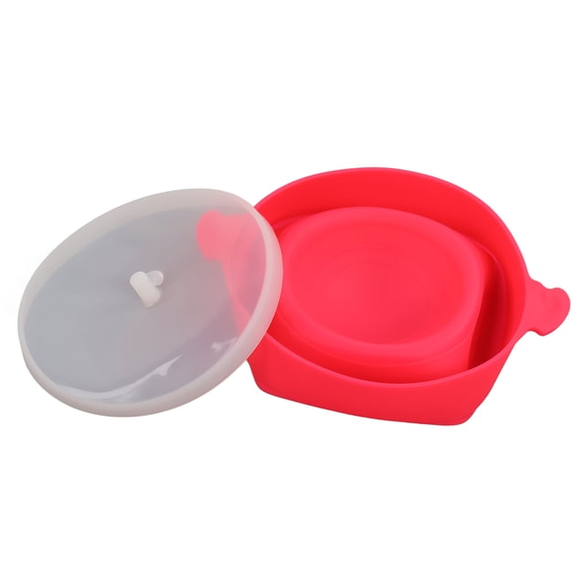 Bol à Maïs Éclaté Micro-Ondable, Cuiseur à Maïs Éclaté Micro-Ondes de Qualité Alimentaire Lavable au Lave-Vaisselle pour la Maison Rose Rouge