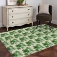 thumbnail image 3 of Area Rugs for Living Room Bedroom, St Patricks Day 4'x6' Rug Washable Carpet Runner Indoor Outdoor, Spring Green Shamrock on Linen Non Slip Accent Floor Mats Rug for Kitchen, Office, 3 of 8