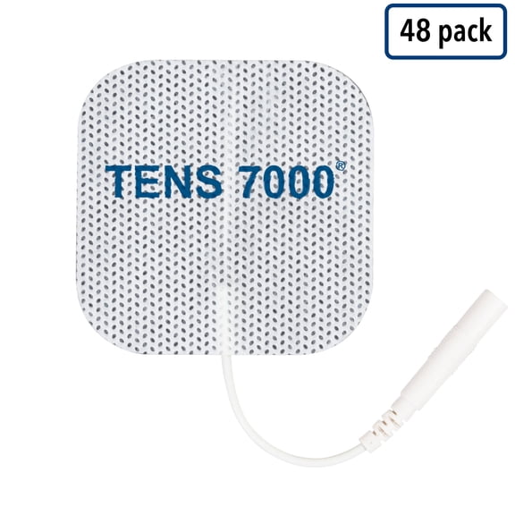 TENS 7000 2x2 Inch Electrode Pads for Tens Unit, Includes 48 TENS Unit Replacement Pads, 48 Pack