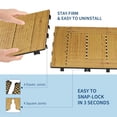 thumbnail image 4 of EuKer Acacia Wood Deck Tiles, 22 Pack Interlocking Floor Tiles with Non-Slip for Outdoor & Indoor Use, Yellow, 4 of 7