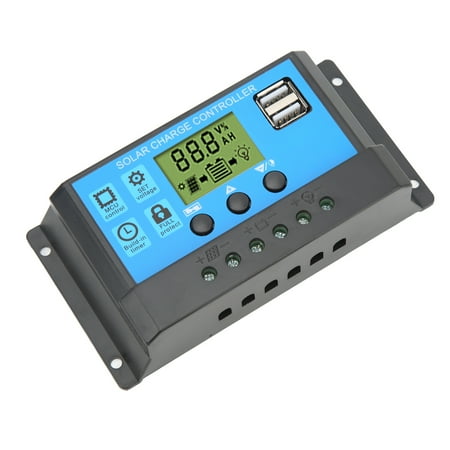 

Solar Panel Charge Controller Solar Charge Controller LCD Display USB Charging Port For Outdoor 10A 20A 30A