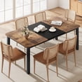 thumbnail image 3 of Litake Industrial Dining Table For 6~8 People, 78.7" Long Kitchen Table, Wood Dining Table, Kitchen & Dining Room Table, Rectangle Dining Room Table For 6 Ideal For Dinner Or Meeting, 3 of 8