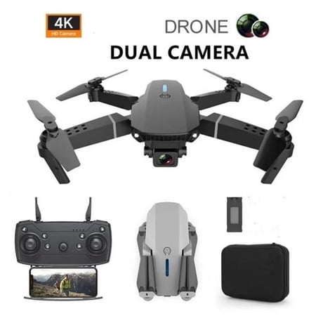 UNO1RC E88Pro RC Drone 4K Professional with 1080P Wide Angle Dual HD Camera Foldable RC Helicopter Wi-Fi FPV Height