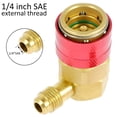 thumbnail image 4 of 2Pcs Quick Coupler Adapter Professional Air Conditioning Coupler Adapter Sturdy AC High and Low Auto Fitting Coupler Connector Replacement for Car Air Conditioner, 4 of 11