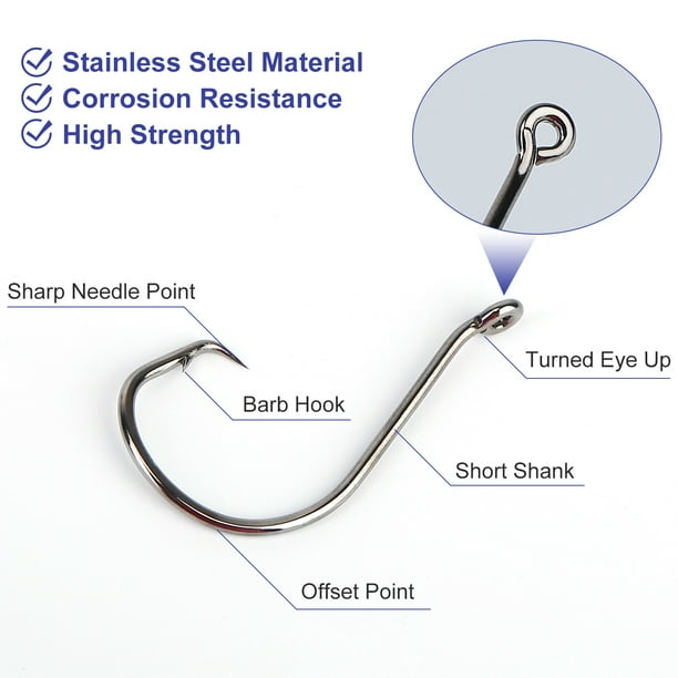 High Carbon Steel Spring Fishing Hooks Barbed Hook Flattened Body