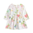 thumbnail image 2 of Zpanxa Toddler Girl Outfits Princess Dresses, Baby Girls Long Sleeve One-Piece Floral Print Skirt Casual Dress, Cotton Dresses Pink (6-9 Months), 2 of 8