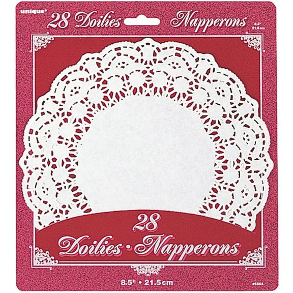 Paper Doilies, 8.25 in, White, 28ct
