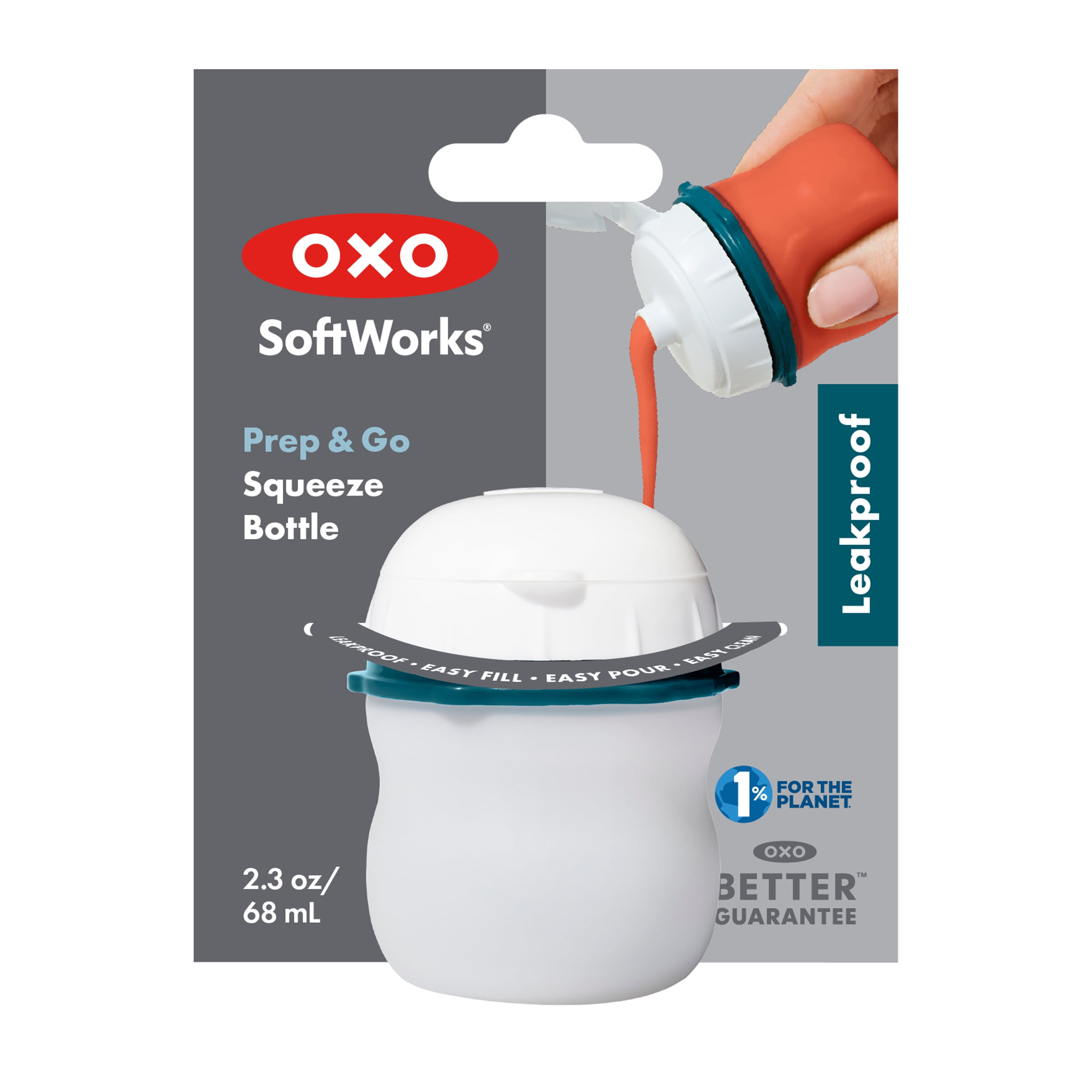 OXO Silicone 2.3 oz Leak Proof Squeezable Condiment Dispenser