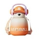 thumbnail image 1 of Botella de agua para niños, taza de entrenamiento de 650ml, taza portátil bonita para niños, botella deportiva para senderismo, ciclismo, viajes de naranja, 1 of 9