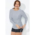 thumbnail image 4 of Swimsuits for All Women's Chlorine Resistant Side-Tie Long Sleeve Swim Shirt Rash Guard, 4 of 4