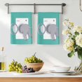 thumbnail image 3 of Elephant Kitchen Towels Set of 3, Teal Laundry Room Washing Machine Absorbent Dish Towels for Kitchen, Microfiber Hand Towel, Quick Drying Tea Towel for Cleaning Decorative Dishcloths, 3 of 7