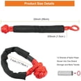 thumbnail image 2 of thinsony Rugged Soft Shackle with Protective Cover Carabiner Ring Rope Hitch Portable Truck Towing Ropes for Off-Road Trailers Orange, 2 of 8