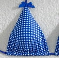 thumbnail image 5 of Women's 2 Piece Gingham Bikini Bikini Set Triangle Bow Front Beachwear High Waisted Bathing Suit Swimsuit plus Sized Women's Swimsuits Swimsuits Ladies Swimsuit Top Small Bikini Set Push up Teens 3, 5 of 5