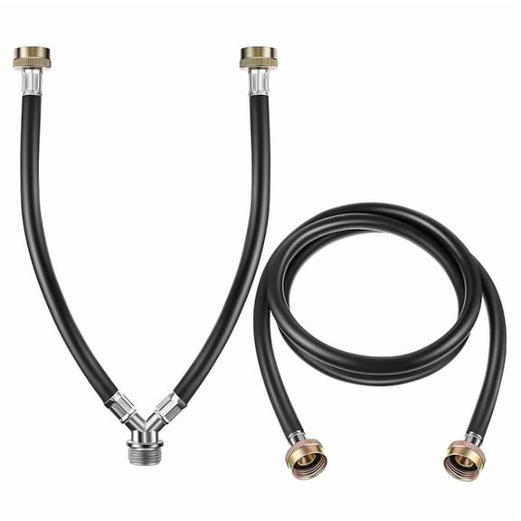 Laundry Room 1-Pack Y Mixer Hose Connector for Washing Machine Hose, Hot and Cold Water Splitter